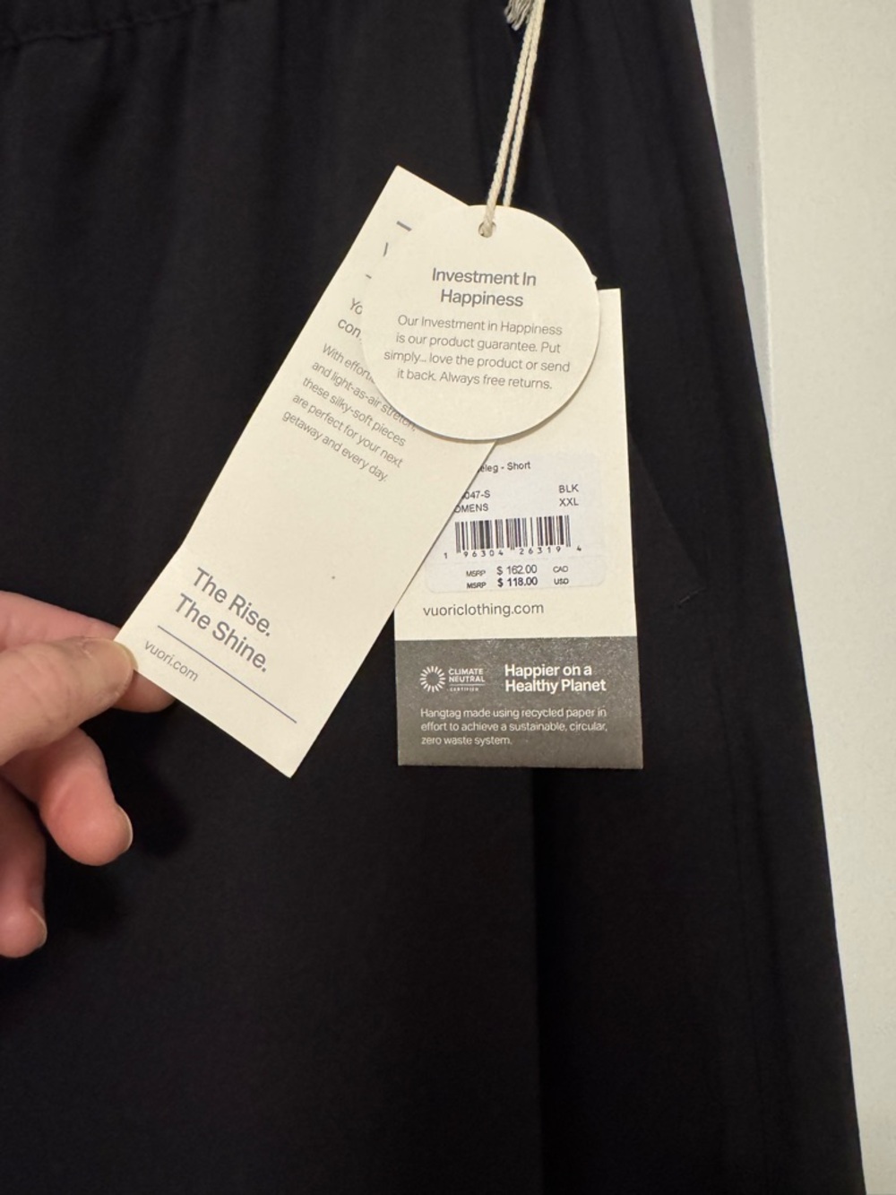Vuori Black Wide-Leg Lounge Pants - Picture 3 of 6